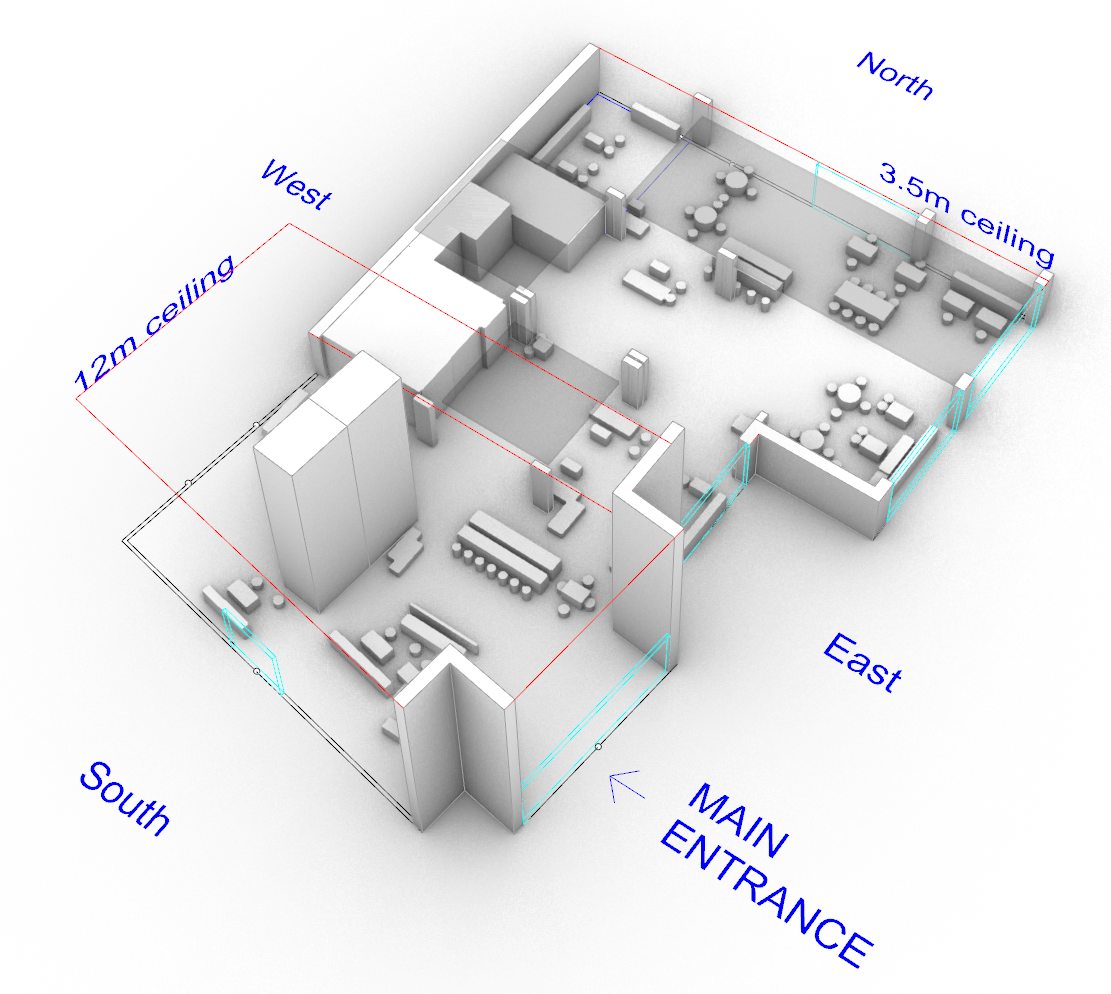 Massing with ceiling zones